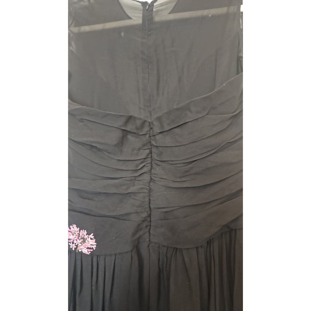 Giambattista Valli Silk Illusion Plunge Floral Print Gown Size IT 46 - Picture 5 of 8